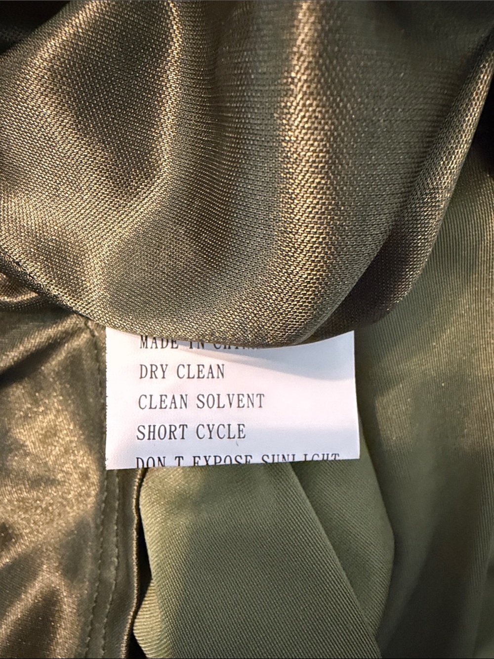 Revelry Olive Velvet Draped V-Neck Maxi Dress - Picture 4 of 5